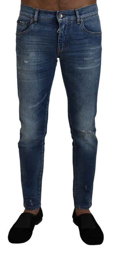 Dolce & Gabbana Blue Wash Cotton Stretch Skinny Denim Jeans - Ellie Belle