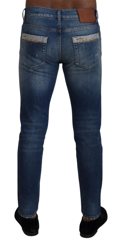 Dolce & Gabbana Blue Wash Cotton Stretch Skinny Denim Jeans - Ellie Belle