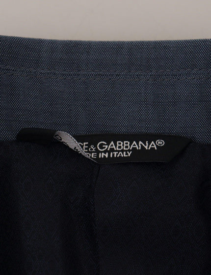 Dolce & Gabbana Blue Wool Stretch Slim Fit Jacket Blazer - Ellie Belle