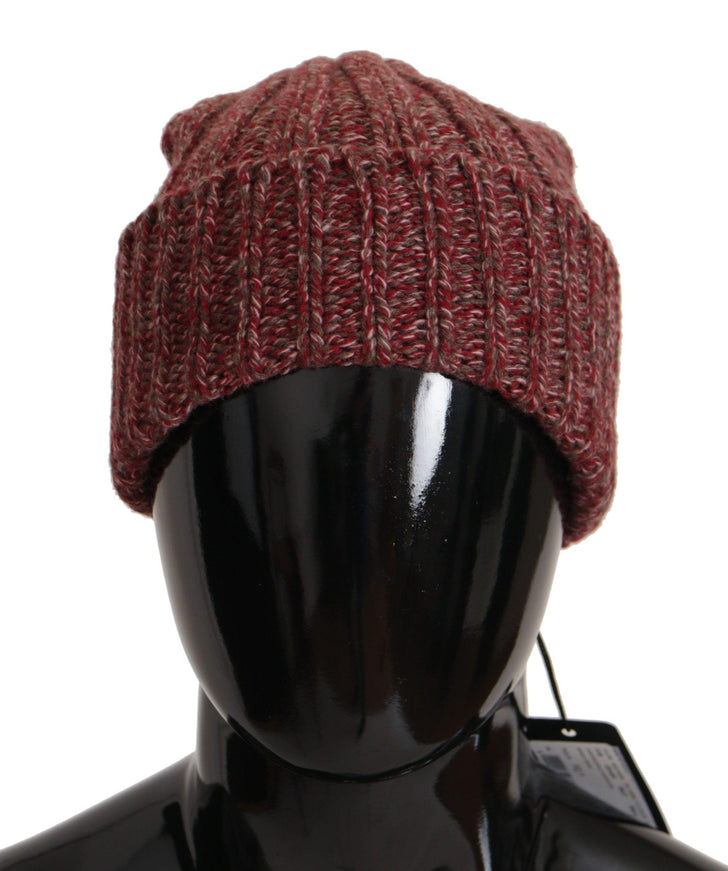 Dolce & Gabbana Bordeaux Capello Cashmere Knit Beanie - Ellie Belle