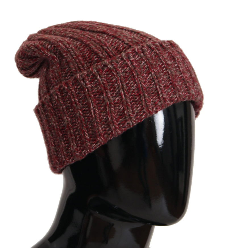 Dolce & Gabbana Bordeaux Capello Cashmere Knit Beanie - Ellie Belle