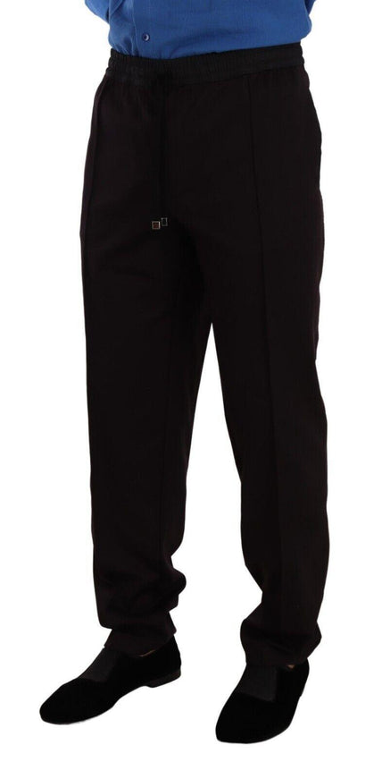 Dolce & Gabbana Bordeaux Cotton Mens Skinny Trouser Pants - Ellie Belle