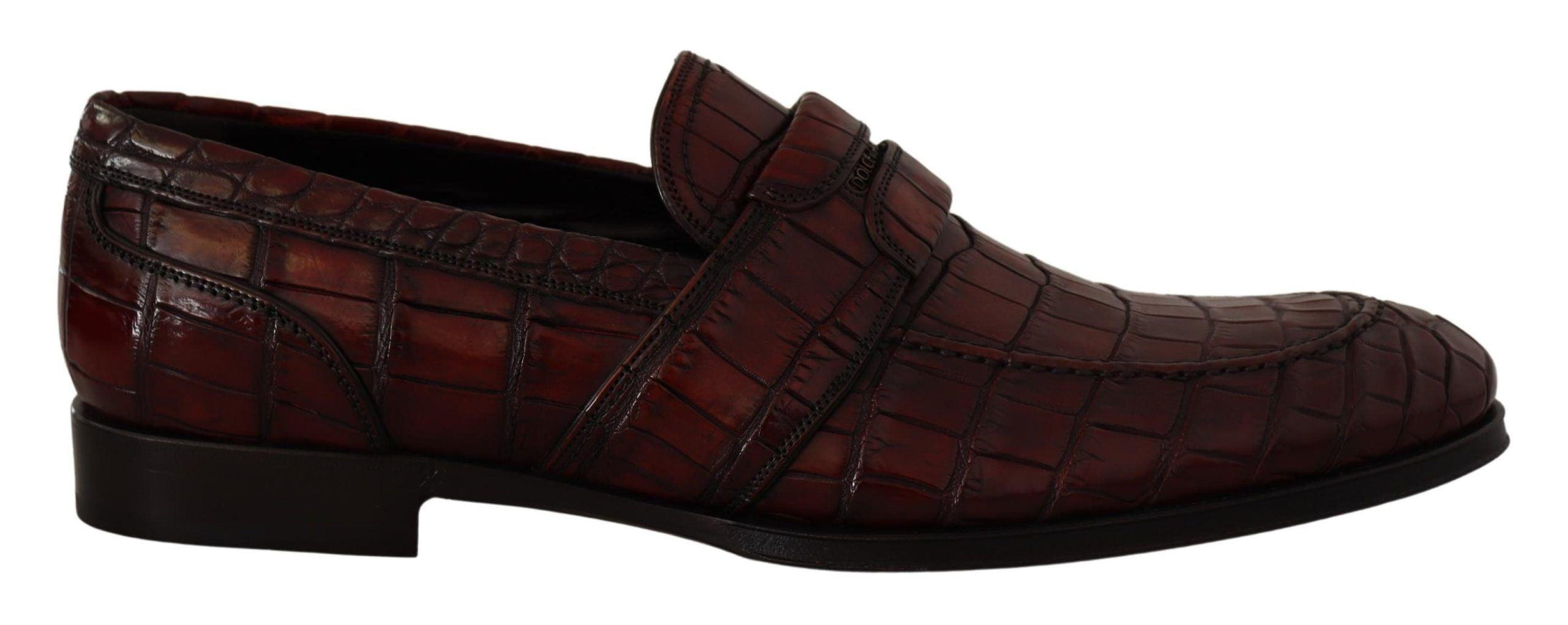 Dolce & Gabbana Bordeaux Exotic Leather Dress Derby Shoes - Ellie Belle