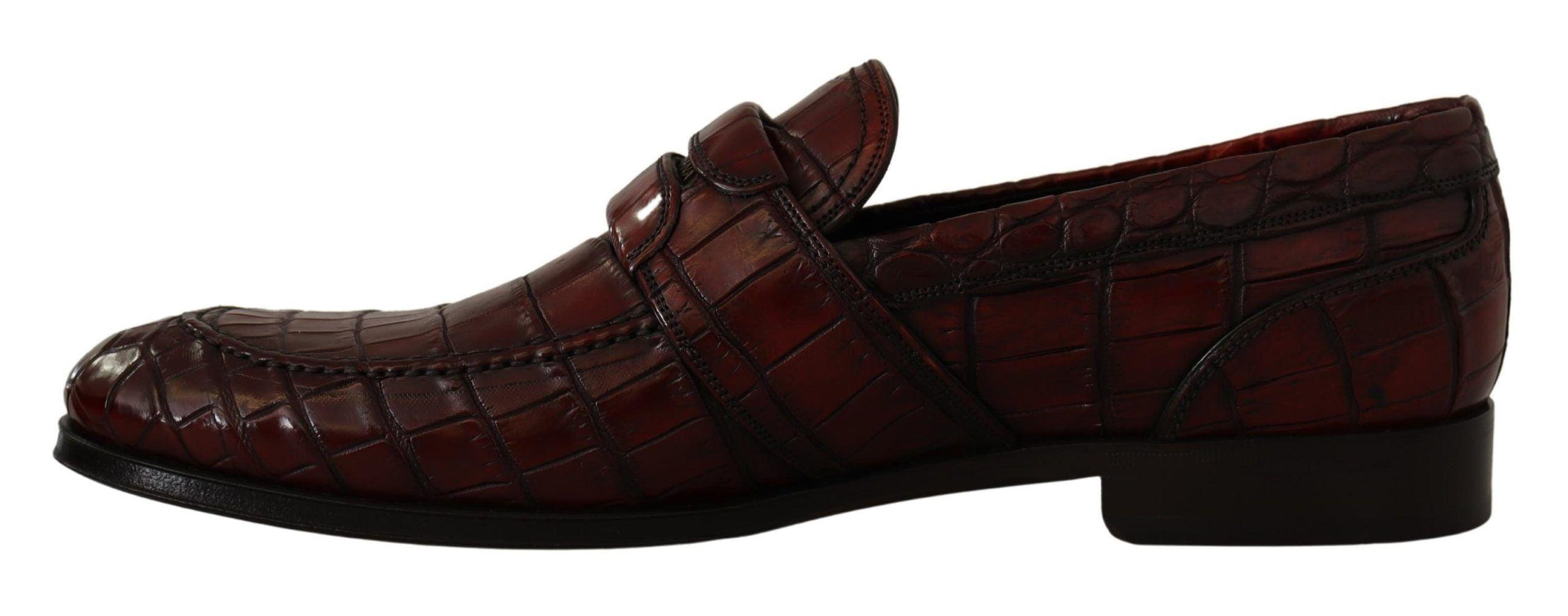 Dolce & Gabbana Bordeaux Exotic Leather Dress Derby Shoes - Ellie Belle