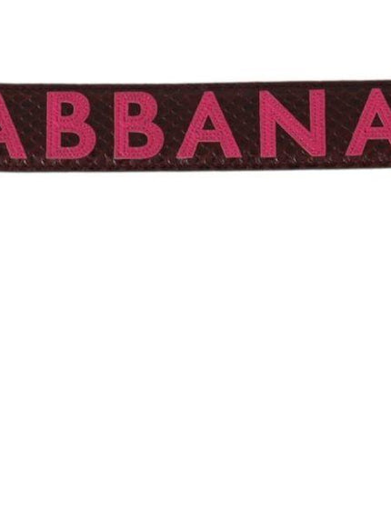 Dolce & Gabbana Bordeaux Exotic Skin Leather Belt Shoulder Strap - Ellie Belle
