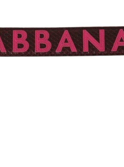 Dolce & Gabbana Bordeaux Exotic Skin Leather Belt Shoulder Strap