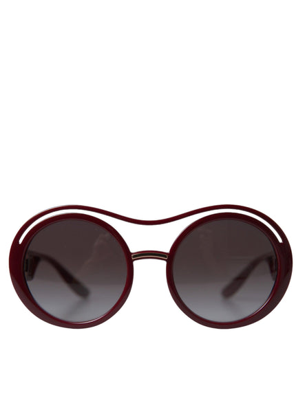 Dolce & Gabbana Bordeaux Frame Gray Lens DG Monogram DG6142 Sunglasses - Ellie Belle