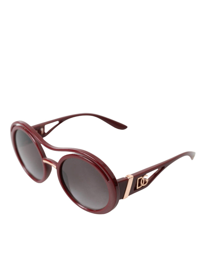 Dolce & Gabbana Bordeaux Frame Gray Lens DG Monogram DG6142 Sunglasses - Ellie Belle