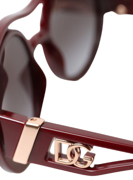 Dolce & Gabbana Bordeaux Frame Gray Lens DG Monogram DG6142 Sunglasses - Ellie Belle