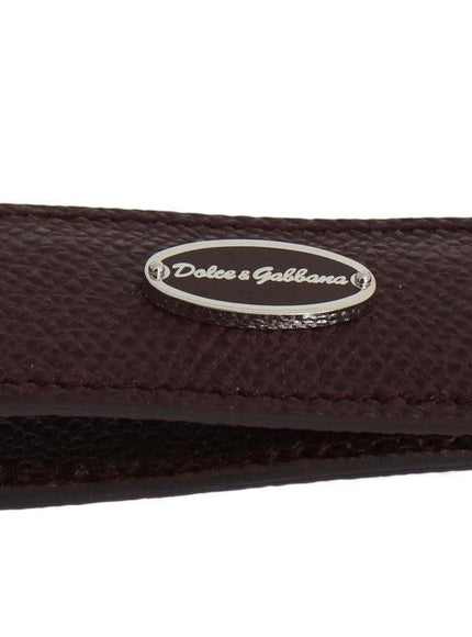 Dolce & Gabbana Bordeaux Leather Magnet Money Clip - Ellie Belle