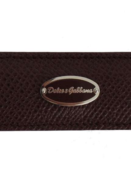 Dolce & Gabbana Bordeaux Leather Magnet Money Clip - Ellie Belle