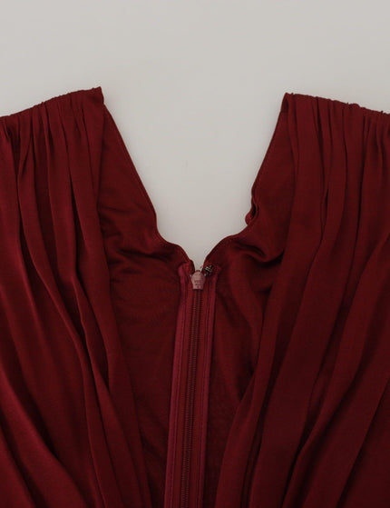 Dolce & Gabbana Bordeaux Silk Stretch Top Vest Blouse - Ellie Belle