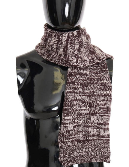 Dolce & Gabbana Bordeaux Wool Knitted Scarf - Ellie Belle