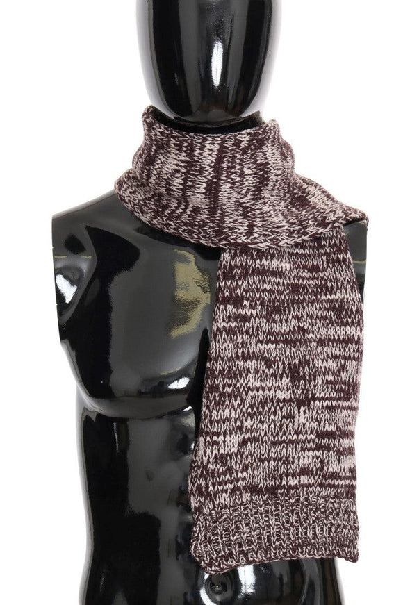 Dolce & Gabbana Bordeaux Wool Knitted Scarf - Ellie Belle