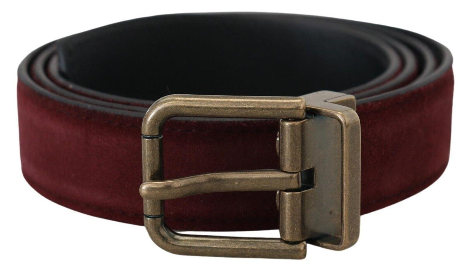 Dolce & Gabbana Brown Calf Leather Antique Metal Buckle Men - Ellie Belle