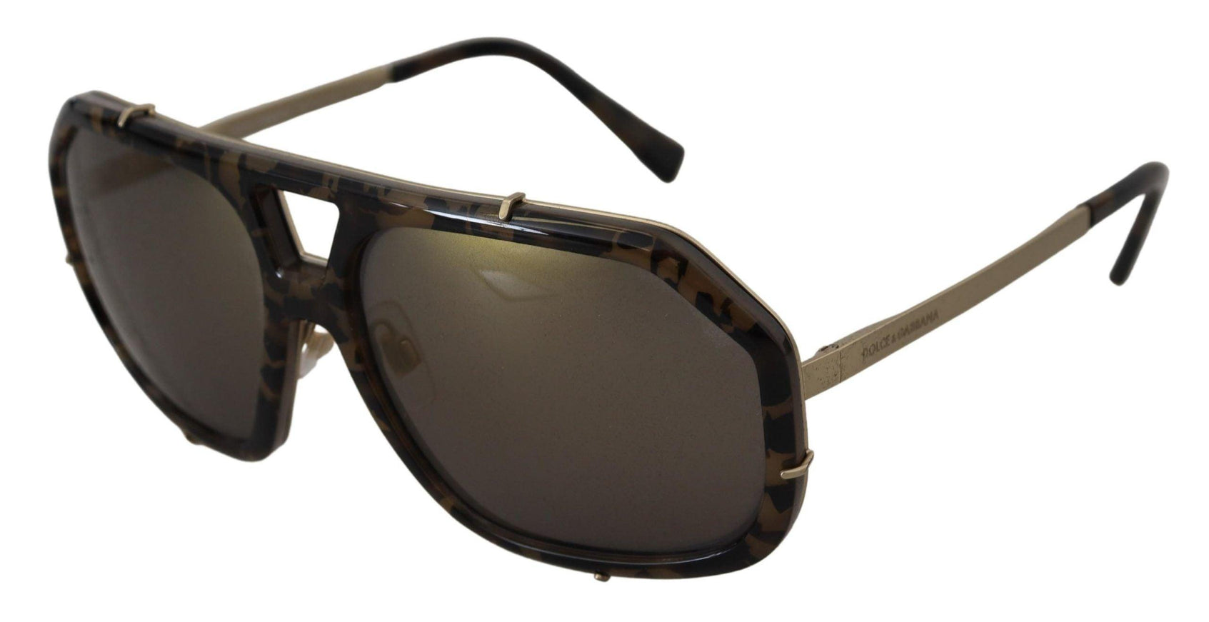 Dolce & Gabbana Brown Camo Matte Mirror DG2167 Sunglasses - Ellie Belle