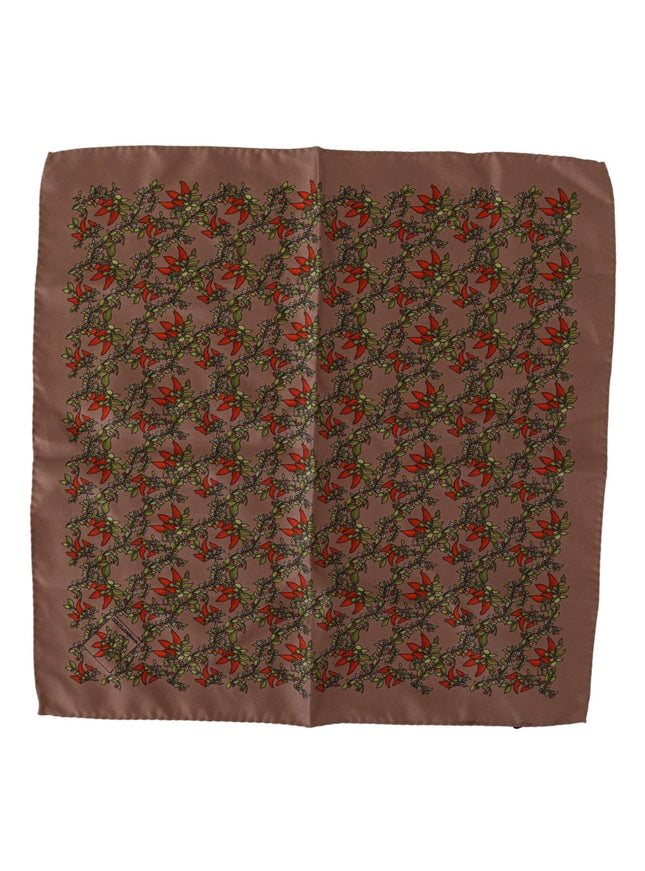 Dolce & Gabbana Brown Carrots Print Silk Handkerchief - Ellie Belle