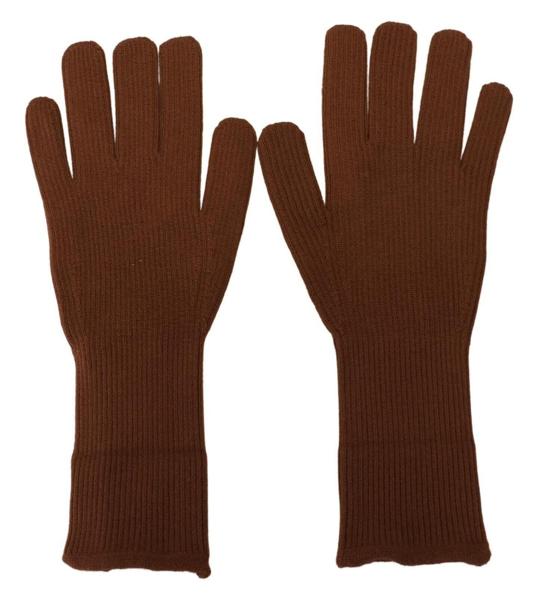 Dolce & Gabbana Brown Cashmere Knitted Hands Mitten Mens Gloves - Ellie Belle