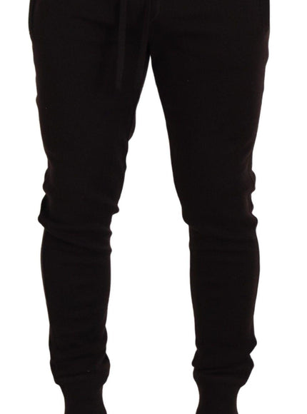 Dolce & Gabbana Brown Cashmere Trousers Bottoms Drawstring Pants