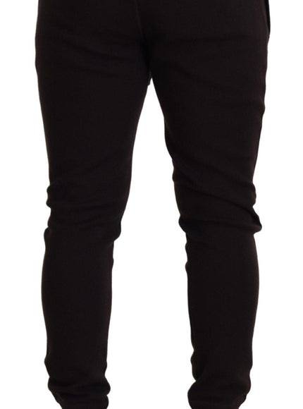 Dolce & Gabbana Brown Cashmere Trousers Bottoms Drawstring Pants