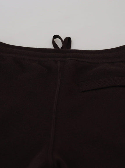 Dolce & Gabbana Brown Cashmere Trousers Bottoms Drawstring Pants
