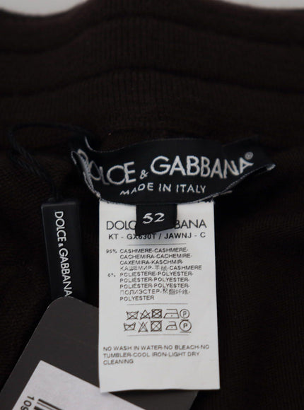 Dolce & Gabbana Brown Cashmere Trousers Bottoms Drawstring Pants