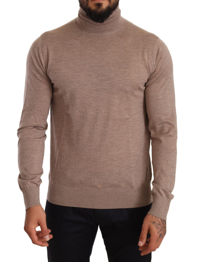 Dolce & Gabbana Brown Cashmere Turtleneck Pullover Sweater - Ellie Belle