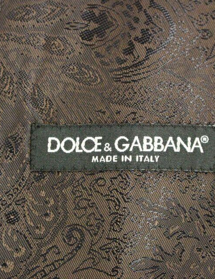 Dolce & Gabbana Brown Check Wool Single Breasted Vest - Ellie Belle