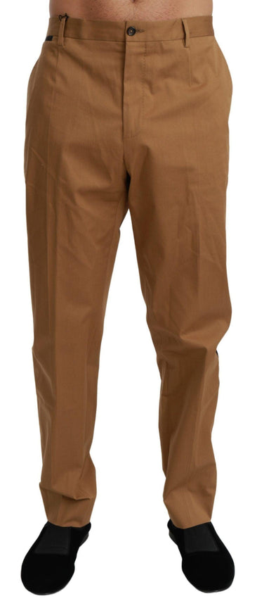 Dolce & Gabbana Brown Chinos Trousers Cotton Stretch Pants - Ellie Belle