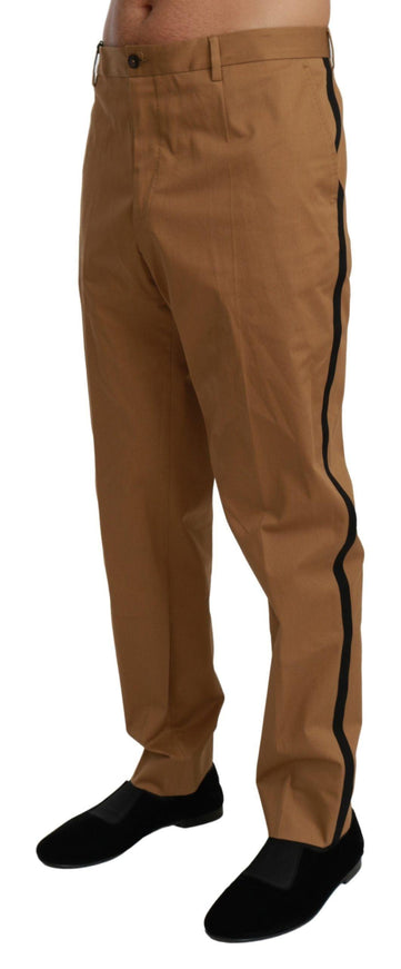 Dolce & Gabbana Brown Chinos Trousers Cotton Stretch Pants - Ellie Belle