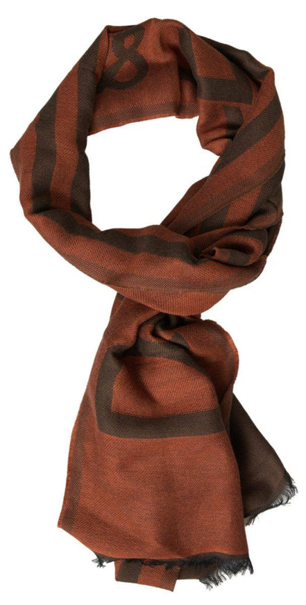 Dolce & Gabbana Brown Cotton Blend Wrap Shawl Fringe Scarf - Ellie Belle