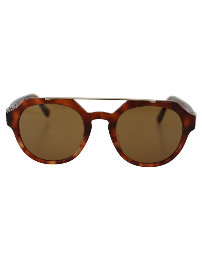 Dolce & Gabbana Brown DG4313F Plastic Full Rim Pilot Shape Sunglasses - Ellie Belle