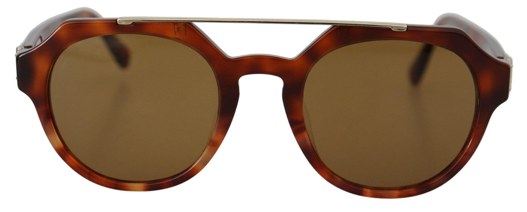 Dolce & Gabbana Brown DG4313F Plastic Full Rim Pilot Shape Sunglasses - Ellie Belle