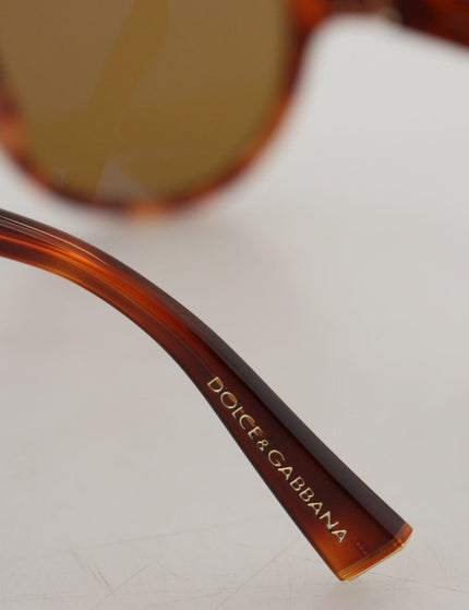 Dolce & Gabbana Brown DG4313F Plastic Full Rim Pilot Shape Sunglasses - Ellie Belle