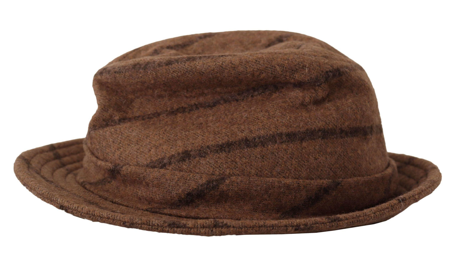 Dolce & Gabbana Brown Fedora Striped Print Summer Hat - Ellie Belle