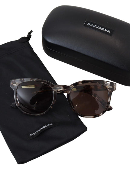 Dolce & Gabbana Brown Havana Frame Round Lens DG4254F Women Sunglasses - Ellie Belle