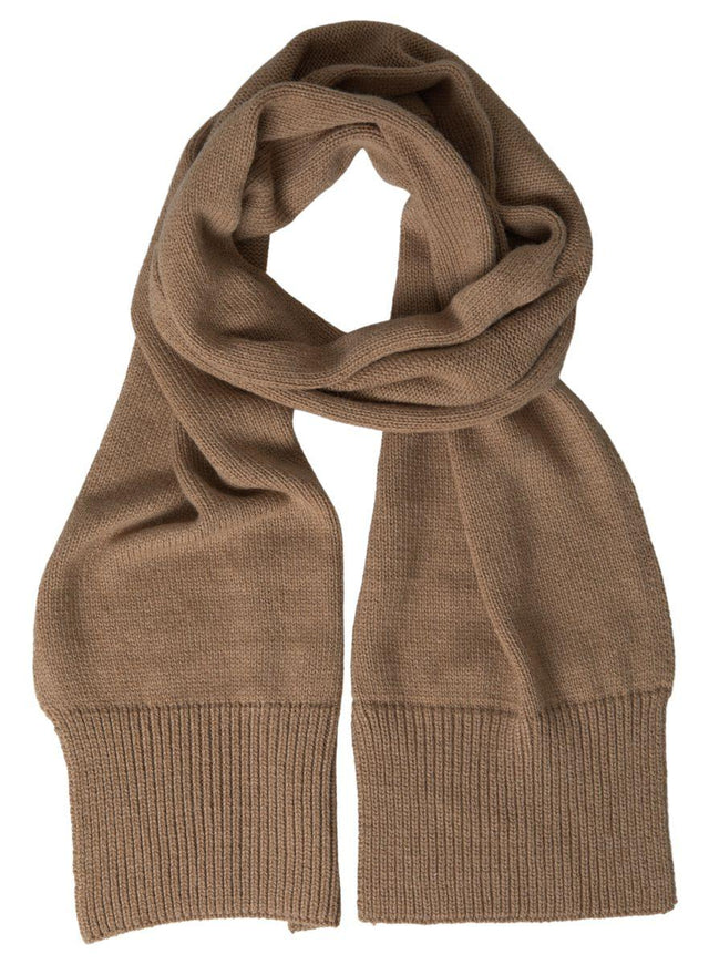 Dolce & Gabbana Brown Knitted Camel Wrap Shawl Foulard Scarf - Ellie Belle