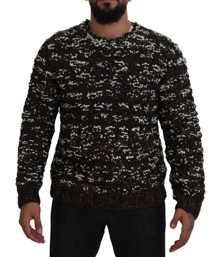 Dolce & Gabbana Brown Knitted Wool Fatto A Mano Sweater - Ellie Belle