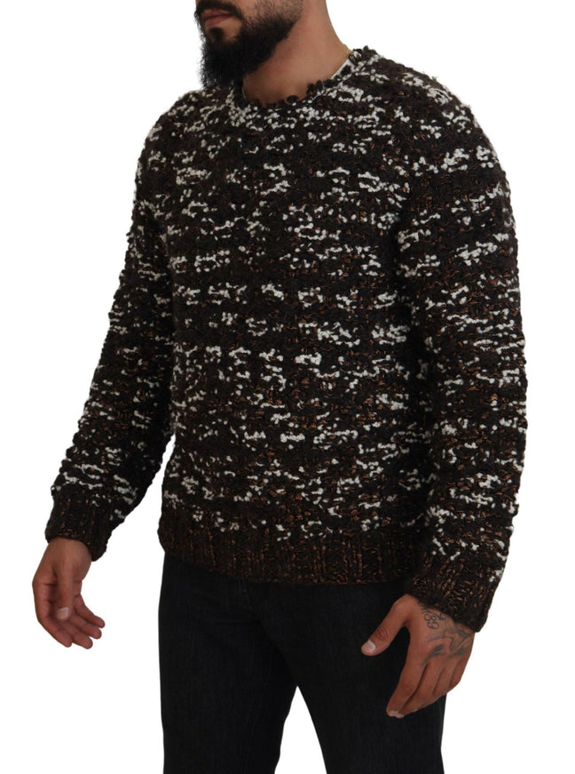 Dolce & Gabbana Brown Knitted Wool Fatto A Mano Sweater - Ellie Belle