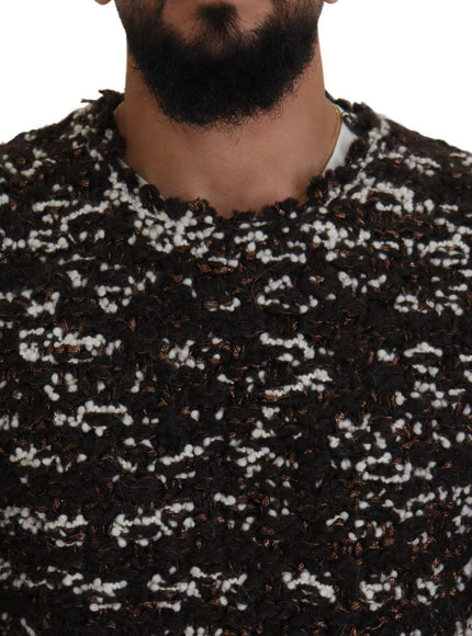 Dolce & Gabbana Brown Knitted Wool Fatto A Mano Sweater
