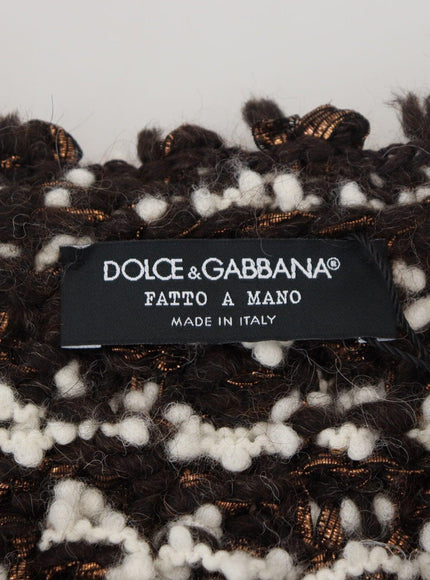 Dolce & Gabbana Brown Knitted Wool Fatto A Mano Sweater