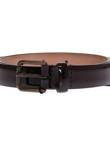 Dolce & Gabbana Brown Leather Logo Belt Cintura Belt - Ellie Belle