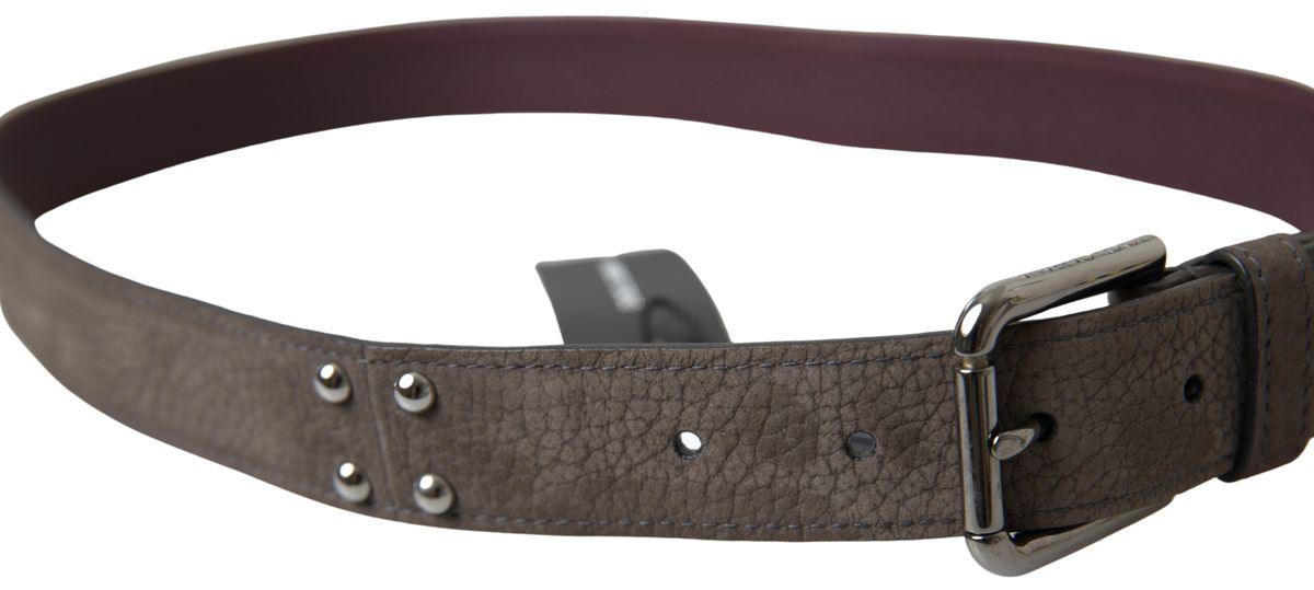 Dolce & Gabbana Brown Leather Metal Buckle Men Cintura Belt - Ellie Belle