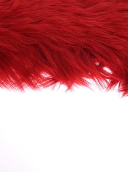 Dolce & Gabbana Brown Leather Red Fur Elbow Gloves - Ellie Belle