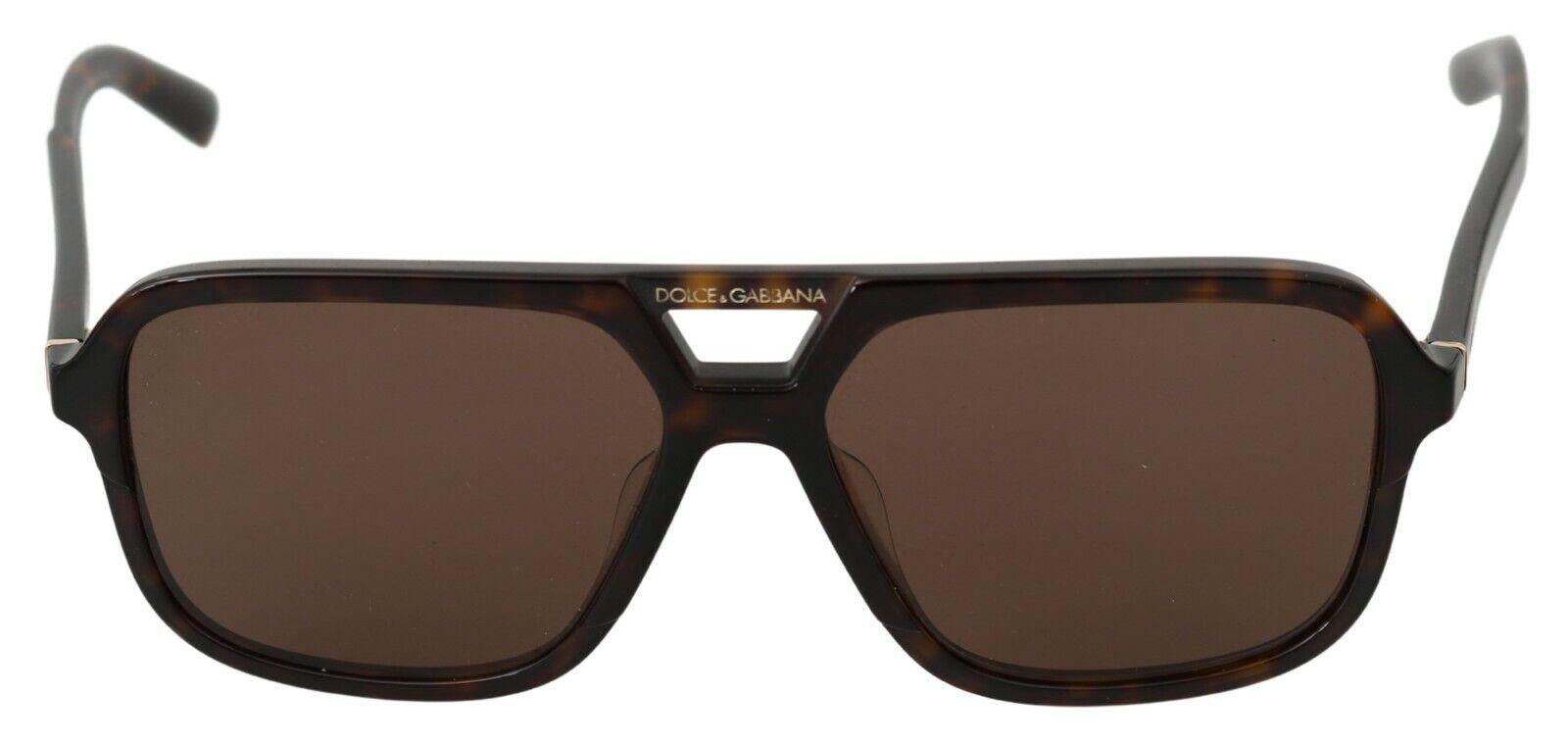 Dolce & Gabbana Brown Leopard Pattern Aviator Pilot Mens Sunglasses - Ellie Belle