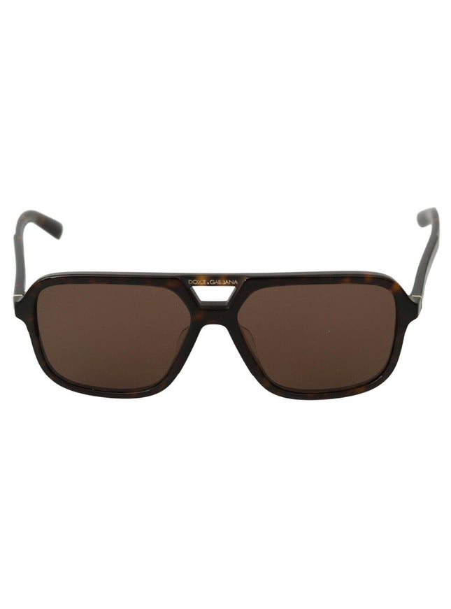 Dolce & Gabbana Brown Leopard Pattern Aviator Pilot Mens Sunglasses - Ellie Belle