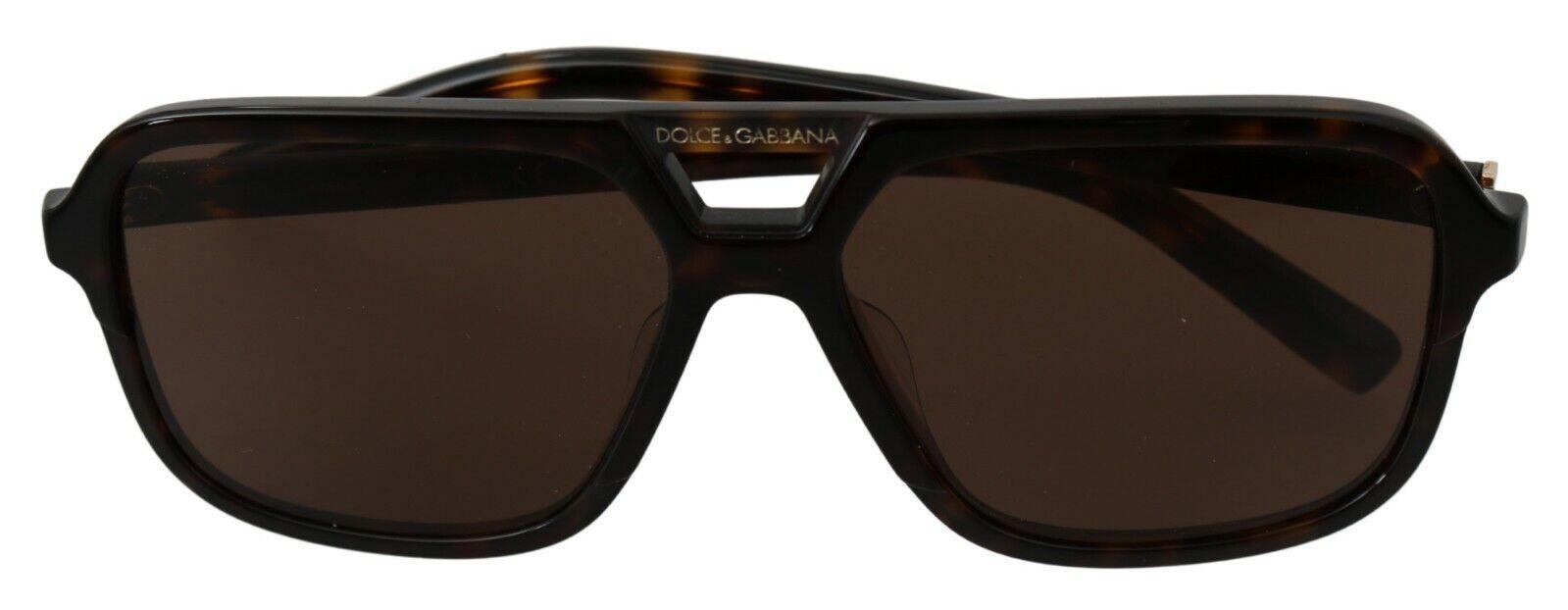 Dolce & Gabbana Brown Leopard Pattern Aviator Pilot Mens Sunglasses - Ellie Belle