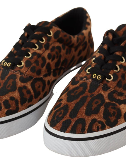Dolce & Gabbana Brown Leopard Print Low Top Sneakers Shoes - Ellie Belle