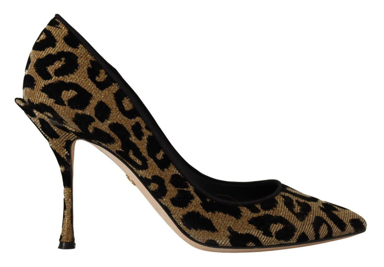 Dolce & Gabbana Brown Leopard Stiletto High Heels Pumps Shoes - Ellie Belle