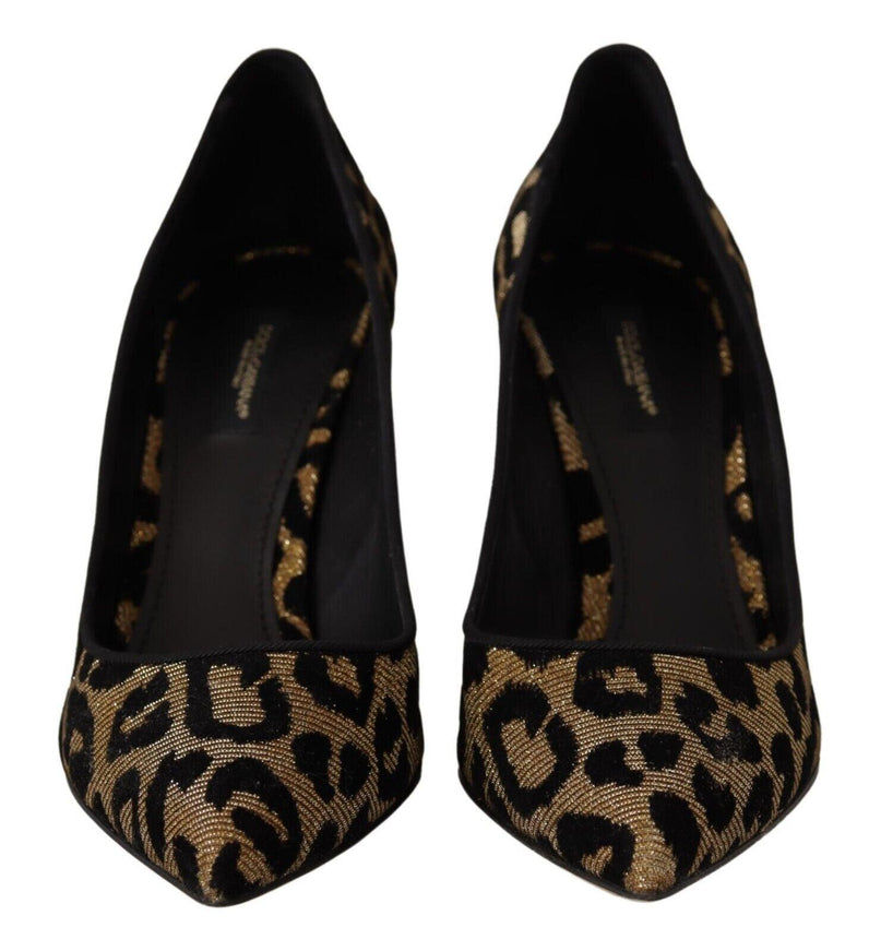 Dolce & Gabbana Brown Leopard Stiletto High Heels Pumps Shoes - Ellie Belle